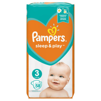 Pampers Sleep & Play 3 MIDI 6-10 kg 58 ks