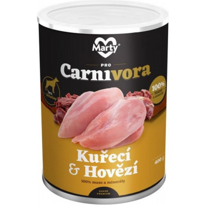 MARTY konzerva pro psy ProCarnivora-kuře+hovězí 400 g