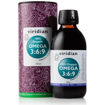 Viridian Nutrition 100% Organic Omega 3:6:9 Oil olej pro správné fungování organismu 200 ml