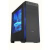 EVOLVEO T3, case ATX, 2x USB2.0 / 1x USB3.0 , 3x 120mm (modrý), černý s modrým podsvícením