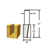 Drážkovací fréza s ložiskem Makita D-47737 - 12.7x13x55.7mm, 2 břity, pro frézky Makita DRT50Z, DRT50ZJX2, DRT50RTJX2, RT0700C, RT0700CX2J, RP1801FX, RP0900, RP0910J, RP1110CJ a RP2301FCX ad.