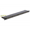 Delock 19” Patch Panel 24 Port Cat.6 0.5 U black 43316