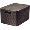 Curver BOX ÚLOŽNÝ RATTAN 44,5X33X25CM (L) S VÍKEM, STYLE2, PH HN