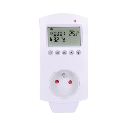 Solight termostaticky spínaná zásuvka, zásuvkový termostat, 230V/16A