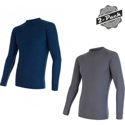 Pánský set termo triček SENSOR Original active šedá/modrá Barva: šedá, Velikost: XL