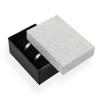 S4U Dárková krabička na snubní prsteny stříbná/černá KR0069-ST