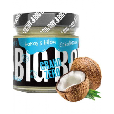 Big Boy Grand Zero s kokosem a bílou čokoládou 250 g, kokos-bílá čokoláda