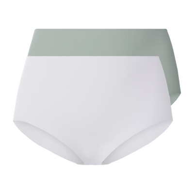 esmara Dámské bezešvé tvarující kalhotky XXL, 2 kusy (3XL (56/58), mintová/bílá)