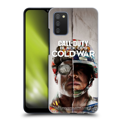 Zadní obal pro mobil Samsung Galaxy A02s / A03s - HEAD CASE - COD Black Ops Cold War - Dvě tváře (Plastový kryt, obal, pouzdro na mobil Samsung Galaxy A02s / A03s - COD Cold War - Tvář vojáka)