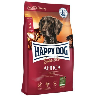 Happy Dog Supreme Sensible Africa 12,5kg+DOPRAVA ZDARMA+1x masíčka Perrito (+ SLEVA PO REGISTRACI/PŘIHLÁŠENÍ! ;))