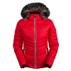 Dámská luxusní lyžařská bunda SPH Are s pravou kožešinou červená vel. 36