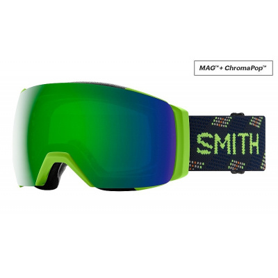 brýle Smith I/O MAG XL - Limelight Anchor/ChromaPop Sun Green Mirror one size