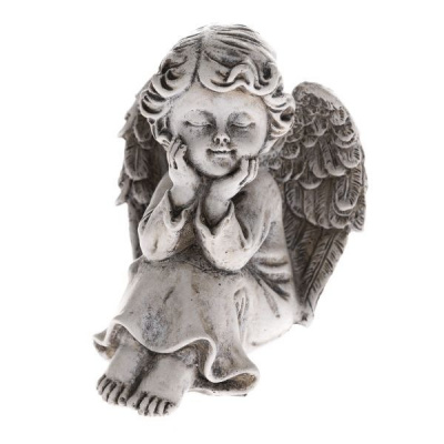 Polyresinový sedící anděl