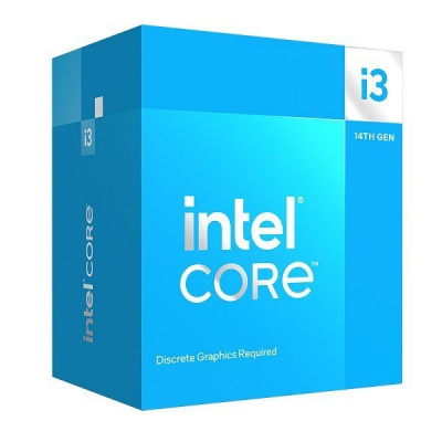 Intel Core i3-14100F Procesor, 4 jádra, 8 vláken, max. 4,7GHz, 12MB, LGA1700, bez VGA, 58W TDP, BOX s chladičem BX8071514100F