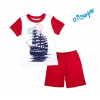 NicolKojenecké pyžamo krátké Sailor - bílé/červené