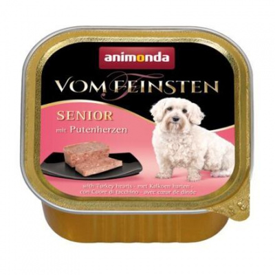 ANIMONDA Vom Feinsten paštika SENIOR - krůtí srdíčka pro starší psy 150 g