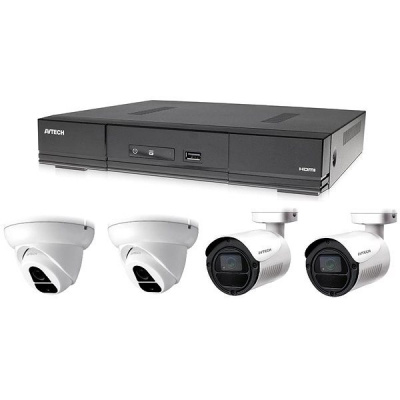 AVTECH 1x DVR DGD1005AV, 2x 2MPX Dome kamera DGC1004XFT a 2x 2MPX Bullet kamera DGC1105YFT