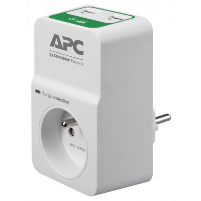 APC přepěťová ochrana Essential SurgeArrest PM1WU2-FR/ 1x zásuvka/ 2x USB