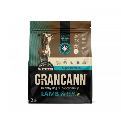 Granule pro psy Grancann Lamb & Hemp seeds Adult small & medium breeds - 3 kg
