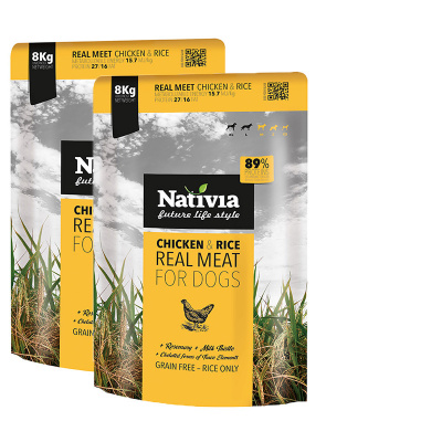 Nativia Real Meat chicken & rice 2 x 8 kg