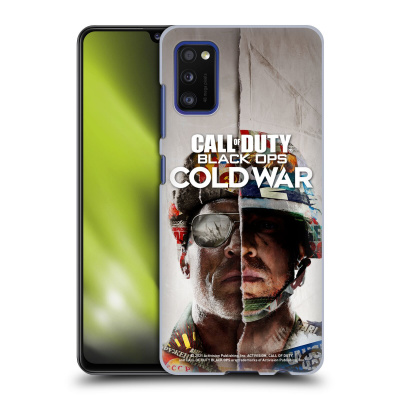 Zadní obal pro mobil Samsung Galaxy A41 - HEAD CASE - COD Black Ops Cold War - Dvě tváře (Plastový kryt, obal, pouzdro na mobil Samsung Galaxy A41 - COD Cold War - Tvář vojáka)