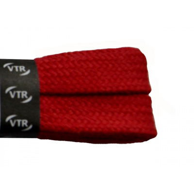 Bavlněné tkaničky ploché červené, délka 100 cm