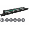 19" patch panel Solarix 24 x RJ45 CAT5E UTP s vyvazovací lištou 1U SX24L-5E-UTP-BK-N - 24000030