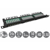 19" patch panel Solarix 24xRJ45 CAT5E UTP s vyvazovací lištou černý 0,5U SX24HD-5E-UTP-BK - 24000144