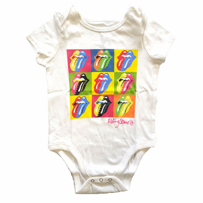 Rolling Stones kojenecké body tričko, Two-Tone Tongues, dětské, velikost L velikost L (6-9 měsíc)
