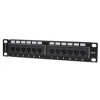 Intellinet Patch Panel, 10", Cat6, 12-Port, UTP, 1U, černý