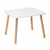 Seello Robustní bílý dětský stolek, 50/60 cm - Ideální skládací stolek na vyrábění a stolování. Design vhodný pro děti, výška 47 cm pro pohodlné hraní