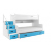 b2b1 BMS-group Patrová postel MAX 3 120x200 cm, bílá/modrá