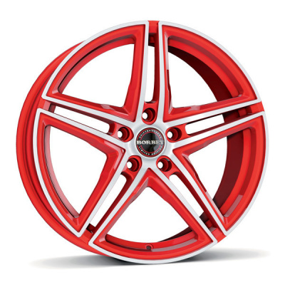 Alu disk Borbet XRT 8x18, 5x112, 72.5, ET45 racetrack red polished