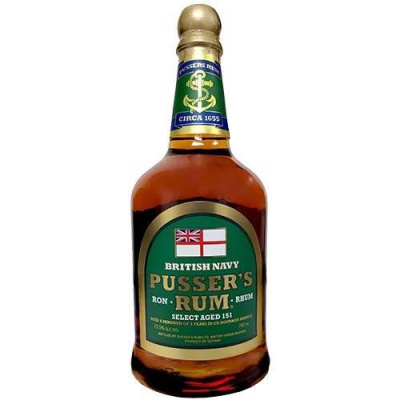 Pusser´s Rum Overproof Green Label 75,5% 0,7 l (holá láhev)