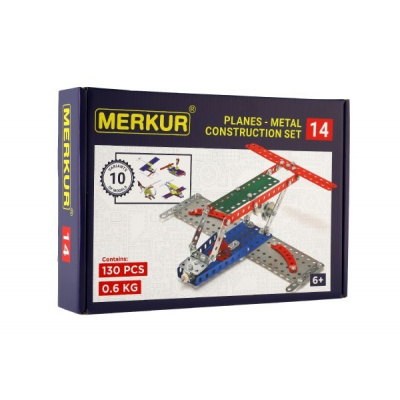 Merkur Toys Stavebnice 014 Letadlo 10 modelů 141 ks v krabici