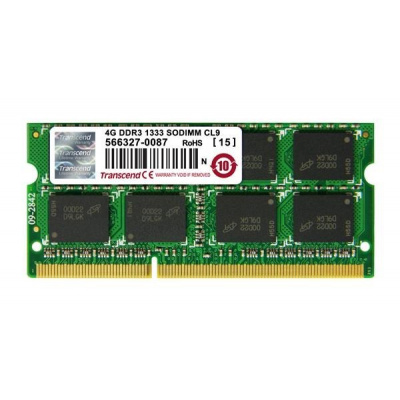 SODIMM DDR3 4GB 1333MHz TRANSCEND JetRam™, 256Mx8 CL9, JM1333KSN-4G