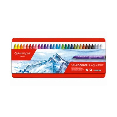 Akvarelové pastely "Neocolor II", 30 různých barev, CARAN D'ACHE 7500.330