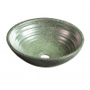 Sapho ATTILA keramické umyvadlo, průměr 42,5 cm, zelená měď (DK006)