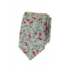 Vánoční Úzká bavlněná kravata Avantgard - zelená / červená