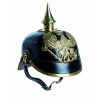 Německá kožená Pruská helma pickelhaube (repro)