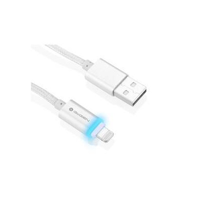 Kabel GoGEN USB/Lightning, 1m, oplétáný (LIGHTNL 100 MM02) stříbrný