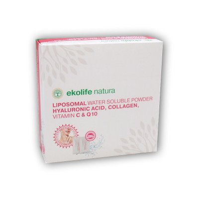 Ekolife Natura Liposomal Hyaluronic Acid, Collagen, Vitamin C 15 x 6.5g + volitelný dárek