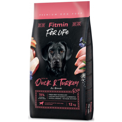 Fitmin dog For Life Duck & Turkey 12kg+1x masíčka Perrito+DOPRAVA ZDARMA (+ SLEVA PO REGISTRACI / PŘIHLÁŠENÍ ;))