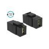 Keystone module EASY-USB 2.0 A female > EASY-USB 2.0 A female black