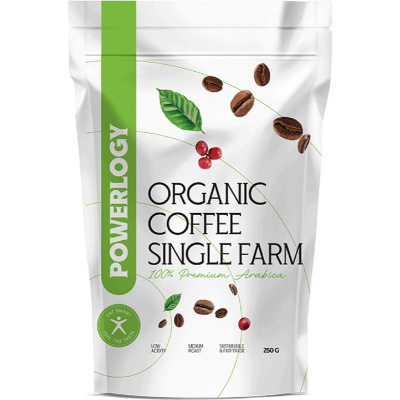 Powerlogy Organic Coffee Single Farm zrnková káva v BIO kvalitě 250 g
