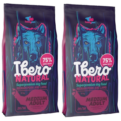 Ibero Natural dog Medium adult 2 x 12 kg