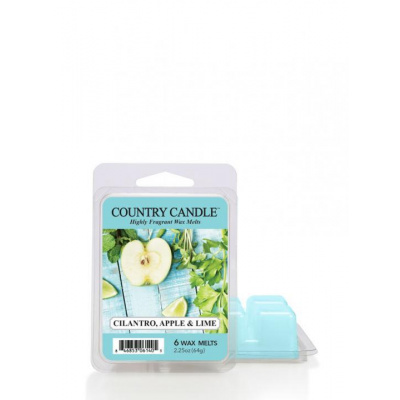 Country Candle Cilantro, Apple & Lime Vonný Vosk, 64 g