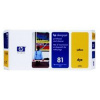 HP 81 Yellow Printhead + Printhead Cleaner, C4953A C4953A