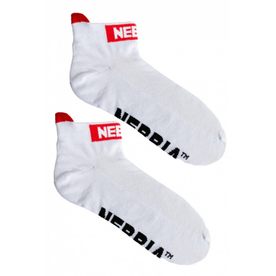 Kotníkové ponožky Nebbia "SMASH IT" 102 White - 39-42