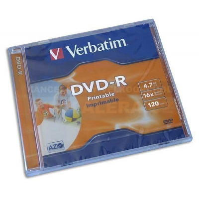 Disk DVD-R 4.7GB Verbatim DataLifePlus 16x Printable Jewel